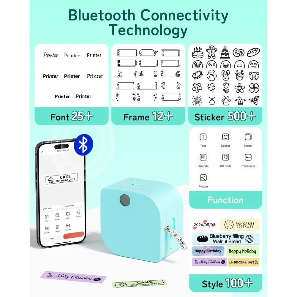 Phomemo Label Maker Machine with 3 Tapes